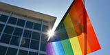 Pride flag flies at County Center